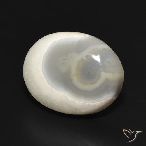 Ágata Branco multicor Natural 14.96ct, oval, Opaco