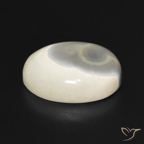 Ágata Branco multicor Natural 14.96ct, oval, Opaco