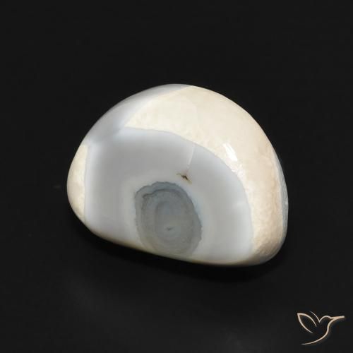 Ágata Branco multicor Natural 6.67ct, Chique, Opaco