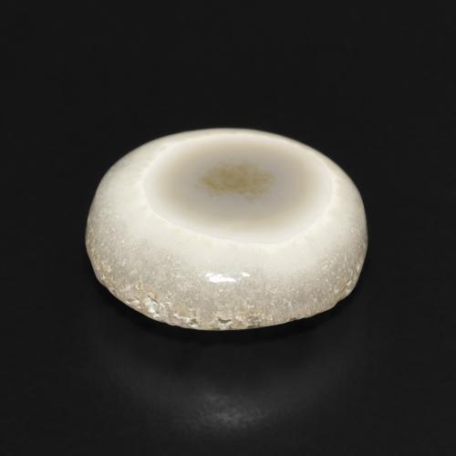 Ágata Branco multicor Natural 6.31ct, Redondo, Opaco