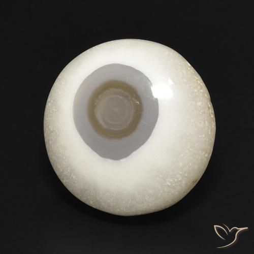 Ágata Branco multicor Natural 14.01ct, Redondo, Opaco
