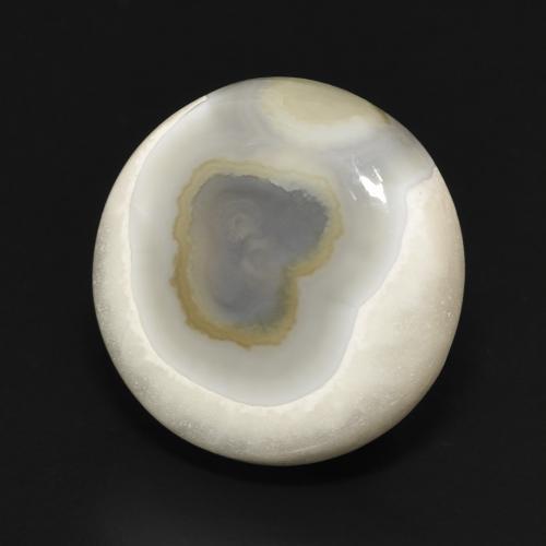 Ágata Branco multicor Natural 15.97ct, Redondo, Opaco
