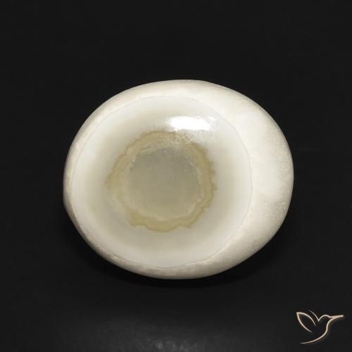 6.02ct Natural Branco multicor Ágata, oval, Opaco