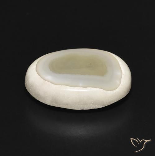 Ágata Branco multicor Natural 8.72ct, oval, Opaco