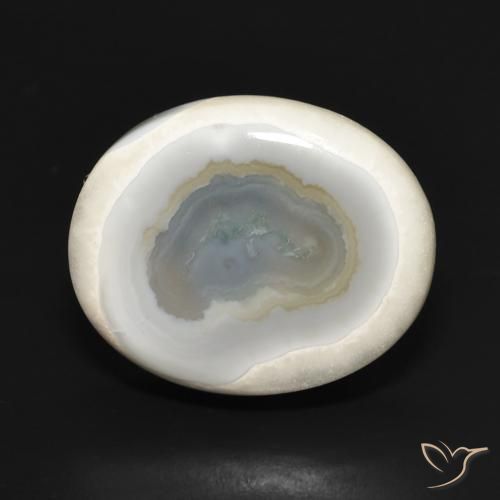 20.05ct Natural Branco multicor Ágata, oval, Opaco