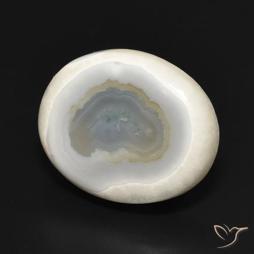 Ágata Branco multicor Natural 20.05ct, oval, Opaco