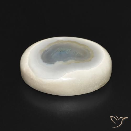 Ágata Branco multicor Natural 20.05ct, oval, Opaco