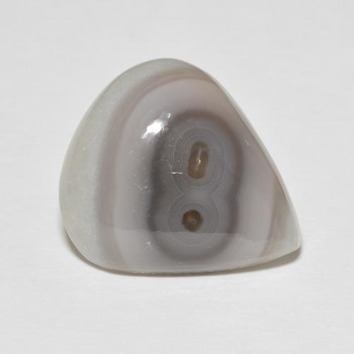 Ágata branco quente Natural 18.49ct, Formato de pêra, Opaco
