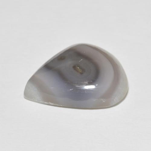 Ágata branco quente Natural 18.49ct, Formato de pêra, Opaco