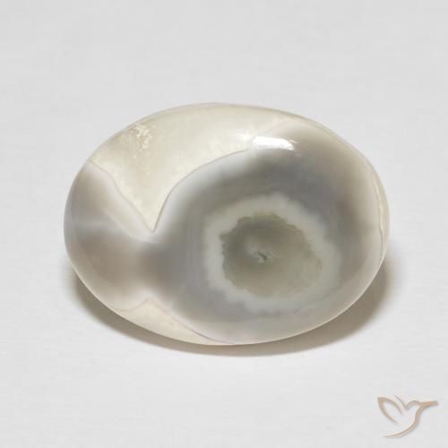 14.26ct Natural Off white Ágata, oval, Opaco