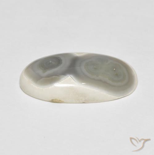 Ágata Creme branco Natural 16.39ct, oval, Opaco