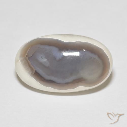 22.38ct Natural Branco multicor Ágata, oval, Opaco
