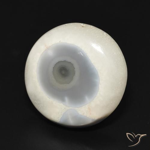 Ágata Branco multicor Natural 13.25ct, Redondo, Opaco