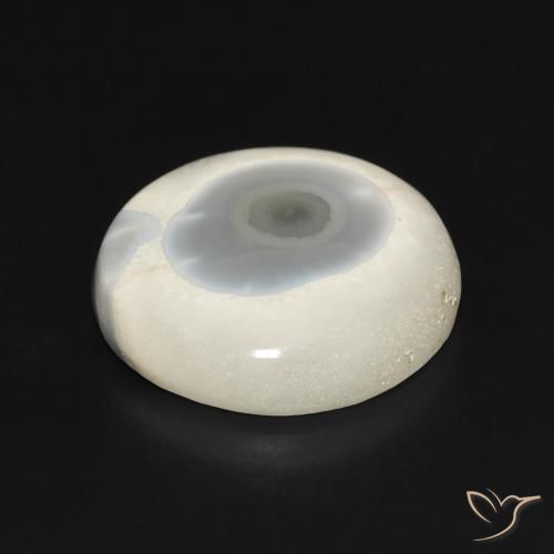 Ágata Branco multicor Natural 13.25ct, Redondo, Opaco