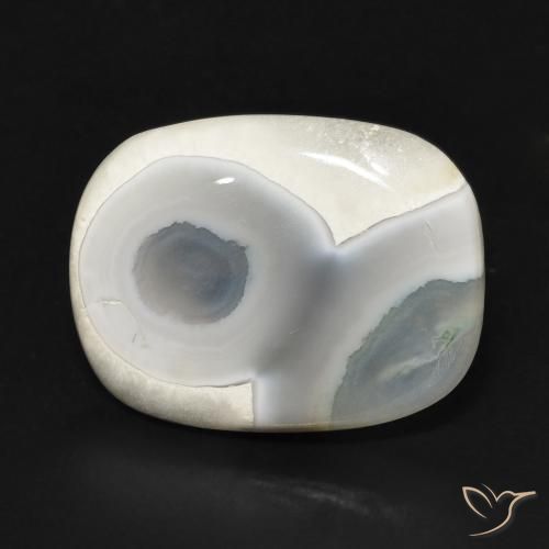 8.05ct Natural Branco multicor Ágata, Almofada, Opaco
