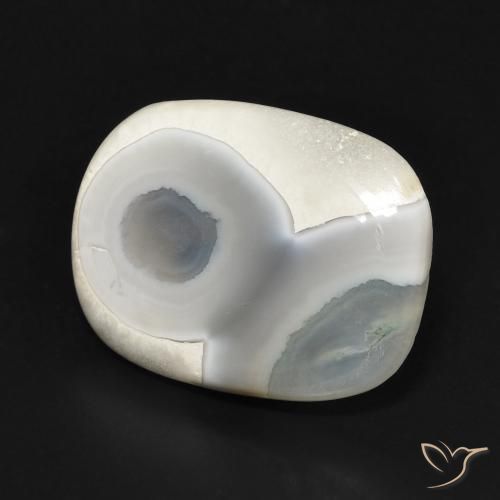 Ágata Branco multicor Natural 8.05ct, Almofada, Opaco