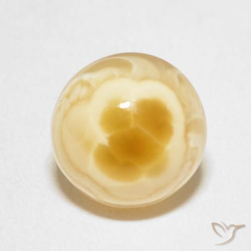 Ágata multicolorido natural 5,40ct, corte redondo, opaco
