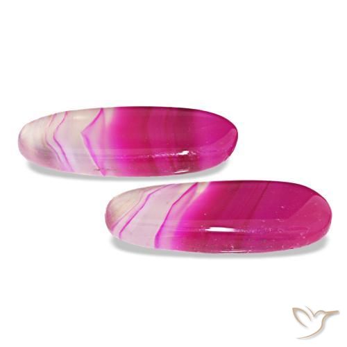 Pedras preciosas de Ágata Multicolorido natural de 22.11 ct, Corte Oval, Transparente