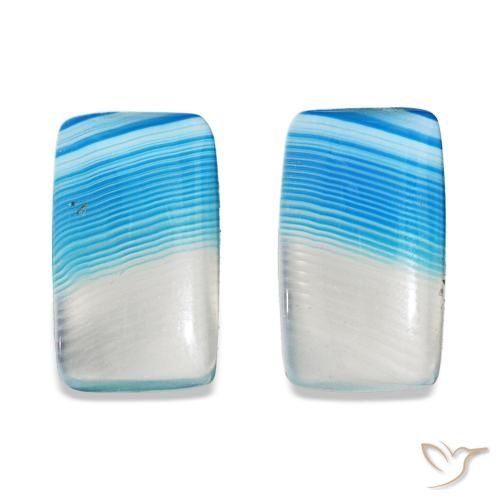 Pedras preciosas de Ágata Multicolorido natural de 12.70 ct, baguete, Transparente