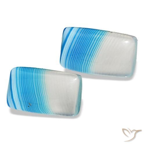 Pedras preciosas de Ágata Multicolorido natural de 12.70 ct, baguete, Transparente