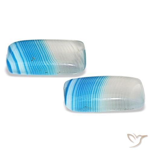 Pedras preciosas de Ágata Multicolorido natural de 12.70 ct, baguete, Transparente