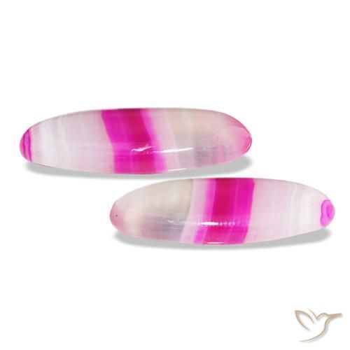 Pedras preciosas de Ágata Multicolorido natural de 24.03 ct, Corte Oval, Transparente