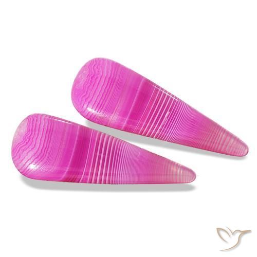 Pedras preciosas de Ágata Multicolorido natural de 24.65 ct, Formato de pêra, Translúcido