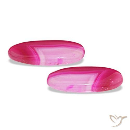 Pedras preciosas de Ágata Multicolorido natural de 16.92 ct, Corte Oval, Translúcido