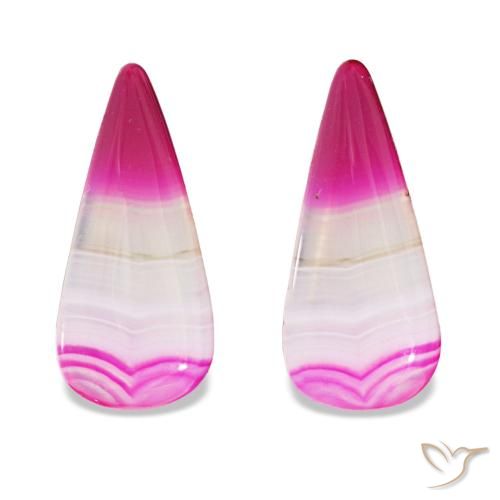 Pedras preciosas de Ágata Multicolorido natural de 13.14 ct, Formato de pêra, Transparente