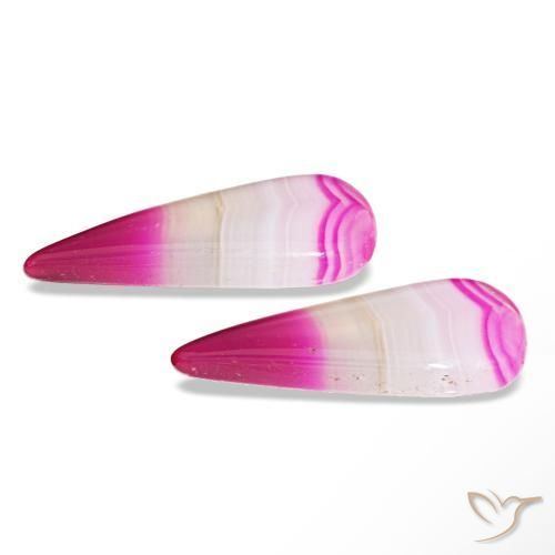 Pedras preciosas de Ágata Multicolorido natural de 13.14 ct, Formato de pêra, Transparente