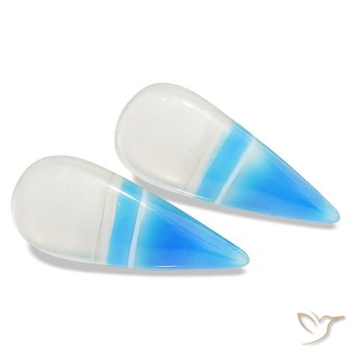 Pedras preciosas de Ágata Multicolorido natural de 24.93 ct, Formato de pêra, Transparente