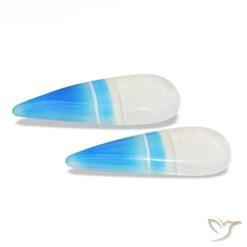 Pedras preciosas de Ágata Multicolorido natural de 24.93 ct, Formato de pêra, Transparente