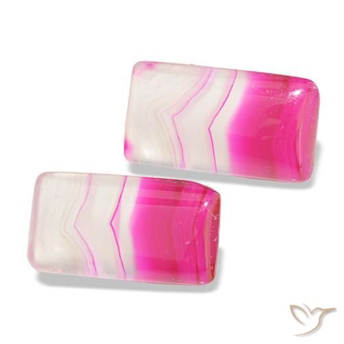 Pedras preciosas de Ágata Multicolorido natural de 16.89 ct, baguete, Transparente