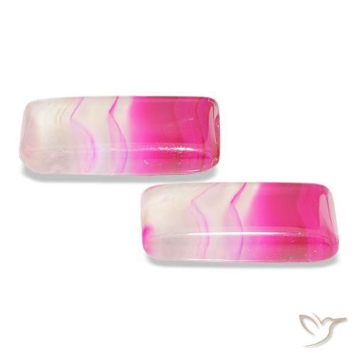 Pedras preciosas de Ágata Multicolorido natural de 16.89 ct, baguete, Transparente