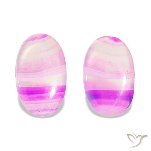 Pedras preciosas de Ágata Multicolorido natural de 11.89 ct, Corte Oval, Transparente