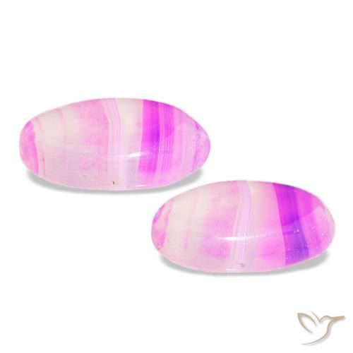 Pedras preciosas de Ágata Multicolorido natural de 11.89 ct, Corte Oval, Transparente