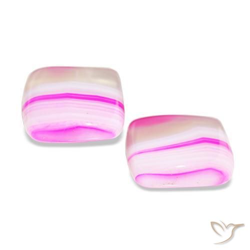 Pedras preciosas de Ágata Multicolorido natural de 16.57 ct, Almofada cortada, Transparente