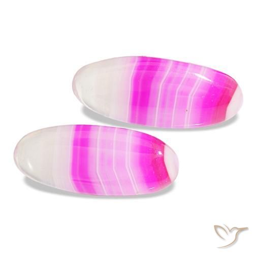 Pedras preciosas de Ágata Multicolorido natural de 15.00 ct, Corte Oval, Transparente