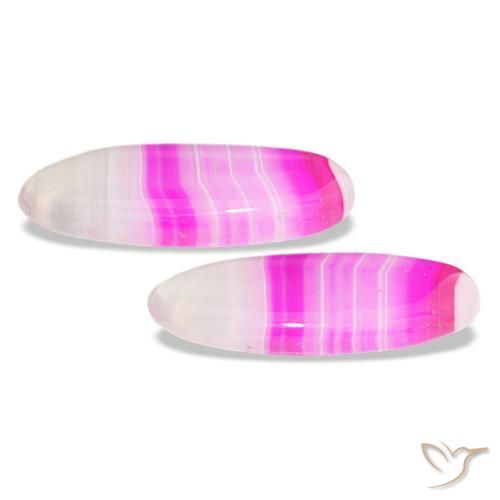 Pedras preciosas de Ágata Multicolorido natural de 15.00 ct, Corte Oval, Transparente
