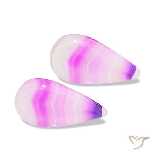 Pedras preciosas de ágata multicolorido natural de 12,18 ct, formato de pêra, transparente