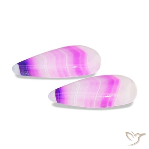 Pedras preciosas de ágata multicolorido natural de 12,18 ct, formato de pêra, transparente