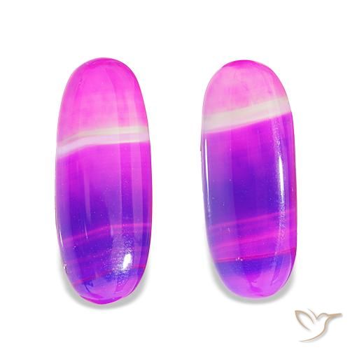 Pedras preciosas de Ágata Multicolorido natural de 26.61 ct, Corte Oval, Transparente