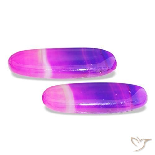 Pedras preciosas de Ágata Multicolorido natural de 26.61 ct, Corte Oval, Transparente