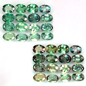 Pedras preciosas de alexandrita multicolorido natural de  ct, corte oval, VS