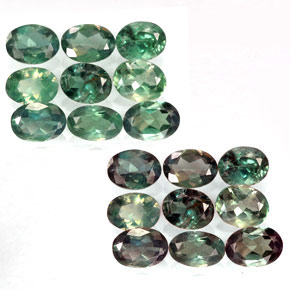 Pedras preciosas de alexandrita multicolorido natural de  ct, corte oval, VS