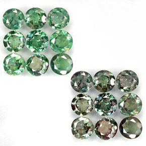 Pedras preciosas de alexandrita multicolorido natural de  ct, corte redondo, VS