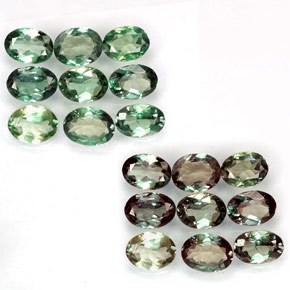 Pedras preciosas de alexandrita multicolorido natural de  ct, corte oval, VS