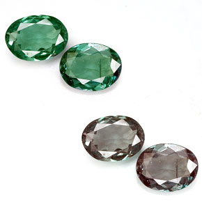 Pedras preciosas de alexandrita multicolorido natural de  ct, corte oval, VS