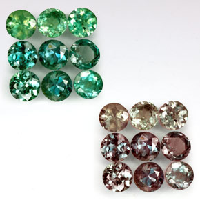 Pedras preciosas de alexandrita multicolorido natural de  ct, corte redondo, VS