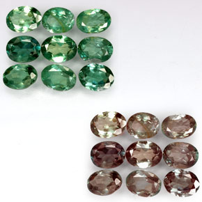 Pedras preciosas de alexandrita multicolorido natural de  ct, corte oval, VS